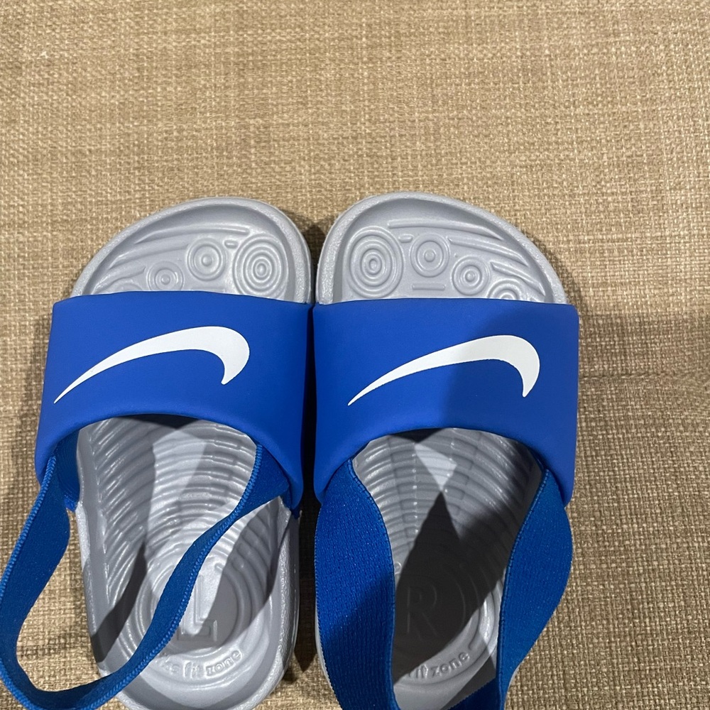 Nike Kids Blue Slide Sandals